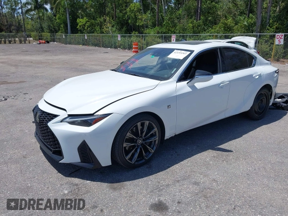 2021 Lexus IS 350 F Sport z VIN JTHGZ1B20M5043799, wystawiony jako IAAI lot #42155263 z przebiegiem 71 587 mil mil oraz . Historia ofert i sprzedaży dostępna na DreamBid. Obrazek 2.