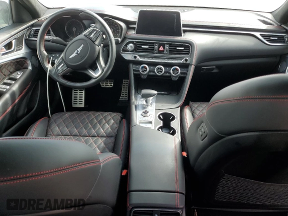 2019 Genesis G70 3.3T Advanced with VIN KMTG34LE7KU031005, listed as a Copart auction lot 74639054 with 0 mi miles and Non Repairable. Bid and sale history available at carsss.com. Image 8.