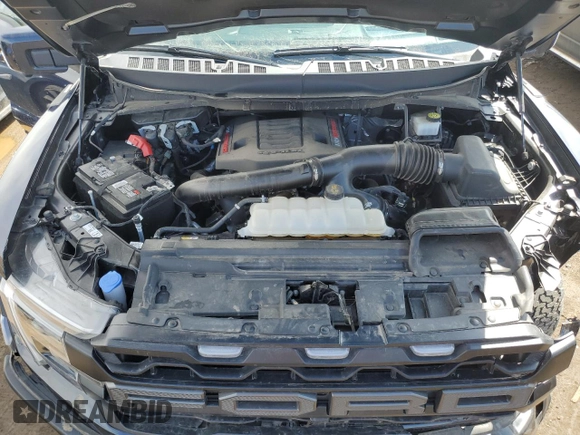 2024 Ford F-150 Raptor with VIN 1FTFW1RG3RFA46852, listed as a Copart auction lot 50419305 with 13,414 mi miles and Salvage Title. Bid and sale history available at DreamBid. Image 11.