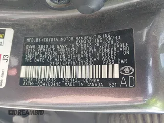 2013 Toyota Corolla L with VIN 2T1BU4EE7DC100830, listed as a IAAI auction lot 42032150 with 205,914 mi miles. Bid and sale history available at carsss.com. Image 9.