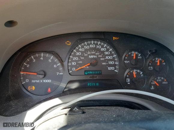 2005 Chevrolet TrailBlazer LS with VIN 1GNET16S856187009, listed as a Copart auction lot 53874385 with 203,918 mi miles and Clean Title. Bid and sale history available at carsss.com. Image 9.