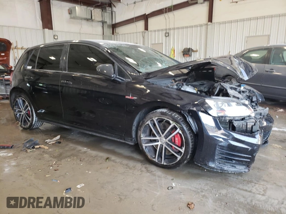 2017 Volkswagen Golf GTI Autobahn with VIN 3VW547AU9HM064208, listed as a Copart auction lot 71056754 with 65,035 mi miles and Salvage Title. Bid and sale history available at carsss.com. Image 4.
