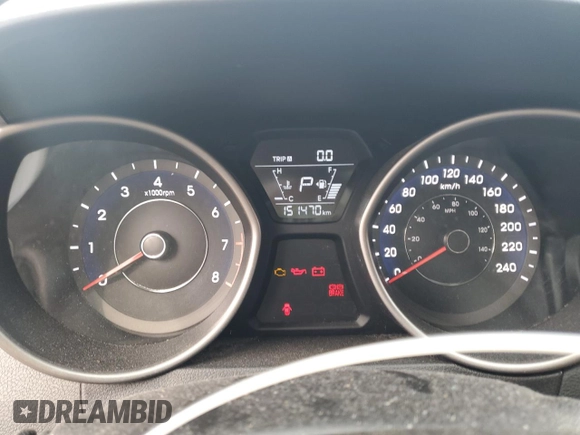 2015 Hyundai Elantra SE with VIN 5NPDH4AE0FH581670, listed as a Copart auction lot 53033405 with 151,470 mi miles and Clean Title. Bid and sale history available at DreamBid. Image 9.
