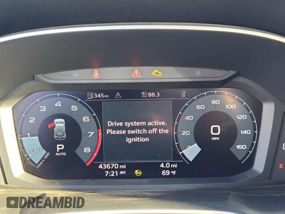 2023 Audi Q3 S line Premium with VIN WA1DECF34P1107427, listed as a IAAI auction lot 42845142 with 43,670 mi miles and . Bid and sale history available at DreamBid. Image 45.