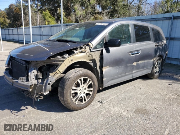 2012 Honda Odyssey EX-L with VIN 5FNRL5H62CB015738, listed as a Copart auction lot 47268455 with 150,924 mi miles and Salvage Title. Bid and sale history available at DreamBid. Image 1.