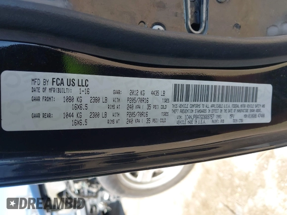 2016 Jeep Patriot Sport with VIN 1C4NJPBA7GD669757, listed as a IAAI auction lot 42515905 with 176,553 mi miles and . Bid and sale history available at DreamBid. Image 9.