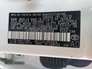 2016 Toyota Corolla L with VIN 2T1BURHE1GC544508, listed as a Copart auction lot 62299395 with 99,831 mi miles and Salvage title. Bid and sale history available at DreamBid. Image 12.