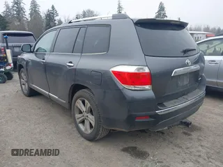 2012 Toyota Highlander Limited with VIN 5TDDK3EH4CS158998, listed as a IAAI auction lot 41891409 with 57,670 mi miles. Bid and sale history available at carsss.com. Image 3.