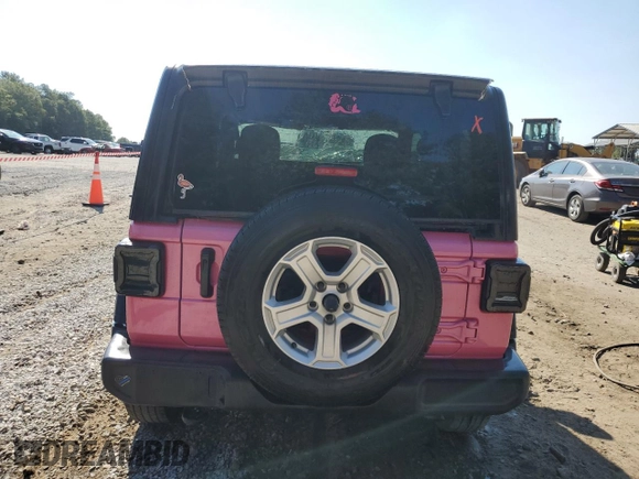 2021 Jeep Wrangler Willys with VIN 1C4HJXAG6MW651740, listed as a Copart auction lot 75310184 with 39,608 mi miles and Salvage title. Bid and sale history available at DreamBid. Image 6.