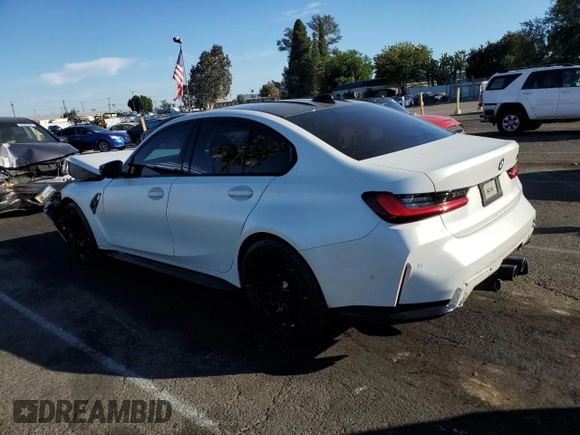 2022 BMW M3 Competition z VIN WBS33AY03NFL72105, wystawiony jako Copart lot #77904214 z przebiegiem 35 387 mil mil oraz Szkoda całkowita • Salvage title. Historia ofert i sprzedaży dostępna na DreamBid. Obrazek 2.