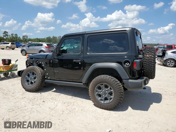 2023 Jeep Wrangler Sport with VIN 1C4HJXAG3PW672856, listed as a Copart auction lot 70444274 with 6,077 mi miles and Salvage title. Bid and sale history available at DreamBid. Image 2.