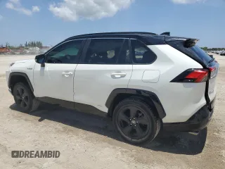2021 Toyota RAV4 Hybrid XSE with VIN 4T3E6RFV3MU061808, listed as a Copart auction lot 57048025 with 20,614 mi miles and Salvage title. Bid and sale history available at DreamBid. Image 2.