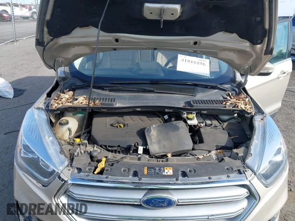 2017 Ford Escape Titanium with VIN 1FMCU0JD3HUB19602, listed as a IAAI auction lot 41816296 with 70,311 mi miles. Bid and sale history available at carsss.com. Image 10.