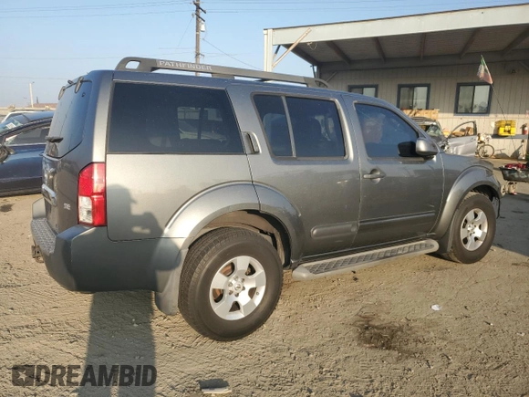 2007 Nissan Pathfinder SE with VIN 5N1AR18U37C614620, listed as a Copart auction lot 83915844 with Not provided miles and Salvage title. Bid and sale history available at DreamBid. Image 3.