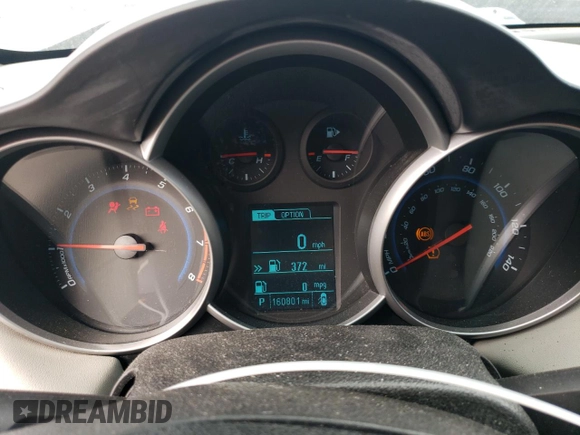 2014 Chevrolet Cruze LS with VIN 1G1PA5SH2E7257874, listed as a Copart auction lot 44234405 with 160,801 mi miles and Salvage Title. Bid and sale history available at carsss.com. Image 9.