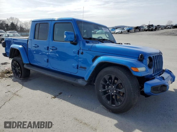 2022 Jeep Gladiator Overland with VIN 1C6HJTFG6NL124535, listed as a Copart auction lot 45988595 with 17,151 mi miles and Salvage title. Bid and sale history available at DreamBid. Image 4.