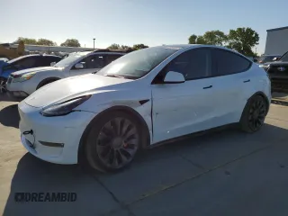 2022 Tesla Model Y Performance с VIN 7SAYGDEF4NF381656, выставлен на аукционе Copart как лот 48758954 с пробегом 18 335 миль миль и Списание • Salvage title. История ставок и продаж доступна на DreamBid. Изображение 1.