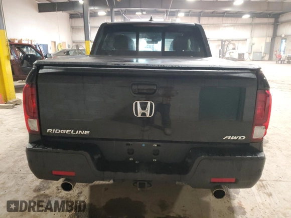 2022 Honda Ridgeline RTL-E with VIN 5FPYK3F73NB023341, listed as a Copart auction lot 48492955 with 42,612 mi miles and Salvage title. Bid and sale history available at DreamBid. Image 6.