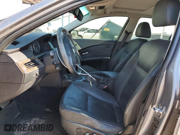 2004 BMW 5 Series 530i with VIN WBANA73564B057328, listed as a Copart auction lot 43020595 with 155,003 mi miles and Salvage Title. Bid and sale history available at DreamBid. Image 7.