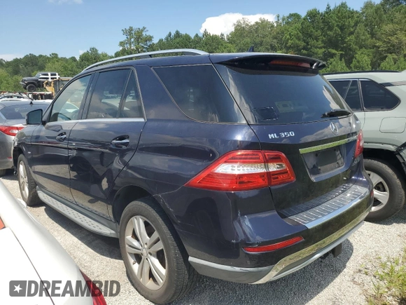 2012 Mercedes-Benz M 350 with VIN 4JGDA5HBXCA053168, listed as a Copart auction lot 57846505 with 93,793 mi miles and Salvage title. Bid and sale history available at DreamBid. Image 2.