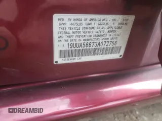 2003 Acura TL with VIN 19UUA56673A072756, listed as a Copart auction lot 70574034 with 351,065 mi miles and Non Repairable. Bid and sale history available at carsss.com. Image 12.