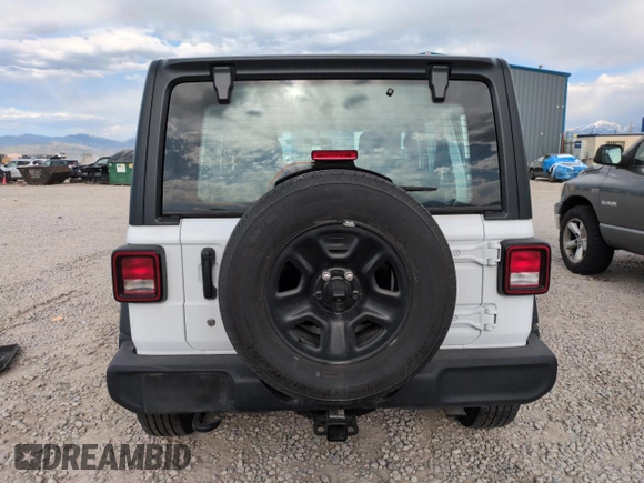 2023 Jeep Wrangler Sport S with VIN 1C4HJXDN5PW678653, listed as a Copart auction lot 57464705 with 22,154 mi miles and Salvage title. Bid and sale history available at DreamBid. Image 6.