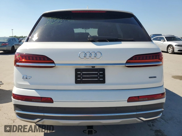 2020 Audi Q7 Premium with VIN WA1AJAF72LD011195, listed as a Copart auction lot 59028624 with 40,529 mi miles and Salvage Title. Bid and sale history available at carsss.com. Image 6.