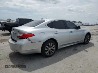 2012 Infiniti M37 with VIN JN1BY1ARXCM396491, listed as a Copart auction lot 53595085 with 178,417 mi miles and Salvage Title. Bid and sale history available at carsss.com. Image 3.