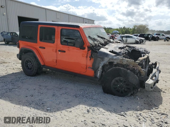 2023 Jeep Wrangler Rubicon 20th Anniversary with VIN 1C4JJXR6XPW704750, listed as a Copart auction lot 55223655 with Not provided miles and Non repairable. Bid and sale history available at DreamBid. Image 4.