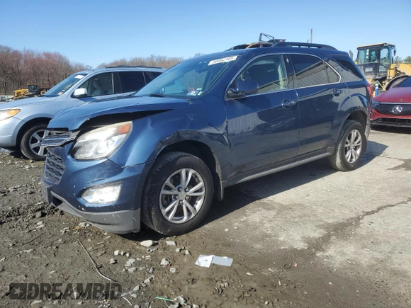 2017 Chevrolet Equinox LT with VIN 2GNALCEK2H6132212, listed as a Copart auction lot 50062105 with 54,660 mi miles and Salvage Title. Bid and sale history available at carsss.com. Image 1.