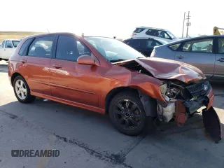 2007 Kia Spectra with VIN KNAFE162X75009714, listed as a Copart auction lot 69094894 with 206,173 mi miles and Salvage Title. Bid and sale history available at carsss.com. Image 4.