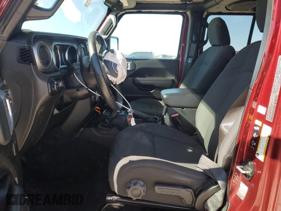 2021 Jeep Wrangler Unlimited Willys with VIN 1C4HJXDG4MW734322, listed as a Copart auction lot 50155775 with 45,963 mi miles and Salvage title. Bid and sale history available at DreamBid. Image 7.