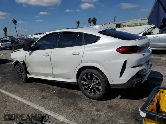 2020 BMW X6 M50i with VIN 5UXCY8C09L9C75612, listed as a Copart auction lot 44581364 with 0 mi miles. Bid and sale history available at carsss.com. Image 2.