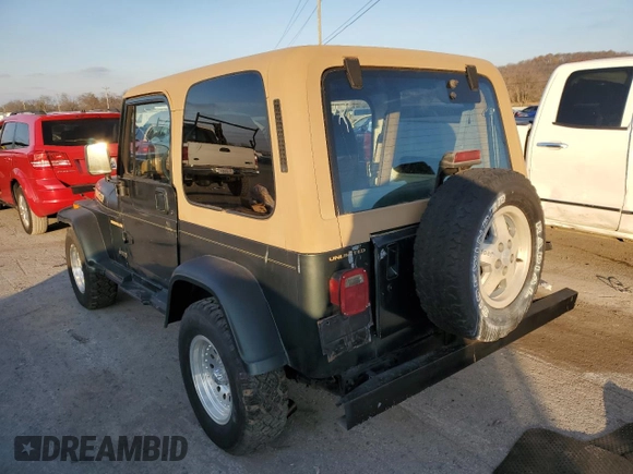 1995 Jeep Wrangler Sahara with VIN 1J4FY49S4SP268925, listed as a Copart auction lot 83487654 with 158,364 mi miles and Clean Title. Bid and sale history available at carsss.com. Image 2.