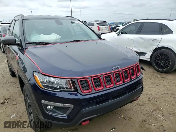 2019 Jeep Compass Trailhawk z VIN 3C4NJDDB0KT650118, wystawiony jako Copart lot #58597965 z przebiegiem 38 908 mil mil oraz Czysty tytuł • Clean title. Historia ofert i sprzedaży dostępna na DreamBid. Obrazek 14.