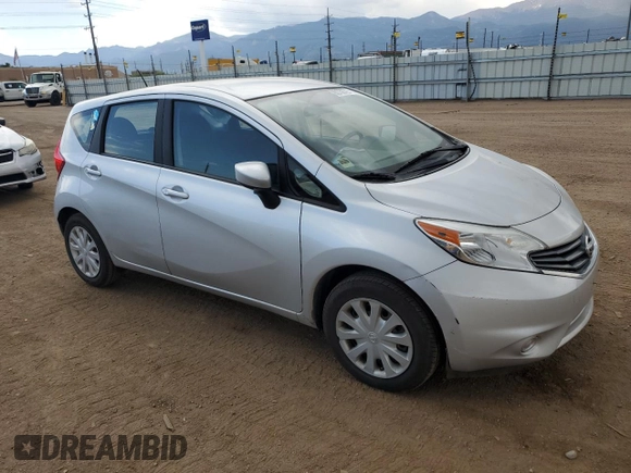 2015 Nissan Note S with VIN 3N1CE2CP4FL405327, listed as a Copart auction lot 60738795 with 97,389 mi miles and Salvage title. Bid and sale history available at DreamBid. Image 4.