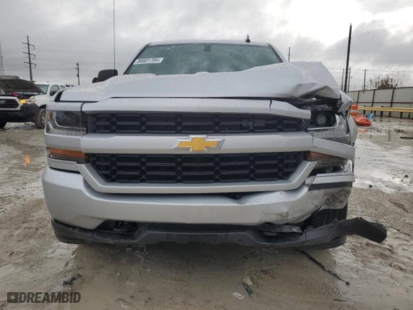 2018 Chevrolet Silverado 1500 Custom with VIN 1GCRCPEC6JZ354984, listed as a Copart auction lot 86601784 with 0 mi miles and Salvage Title. Bid and sale history available at carsss.com. Image 5.