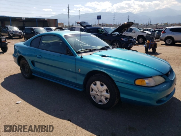 1994 Ford Mustang with VIN 1FALP4045RF130357, listed as a Copart auction lot 70832464 with 112,148 mi miles and Salvage Title. Bid and sale history available at carsss.com. Image 4.