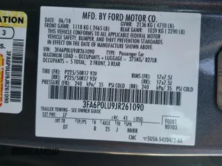 2018 Ford Fusion Hybrid SE with VIN 3FA6P0LU9JR261090, listed as a Copart auction lot 73309152 with 147,699 mi miles. Bid and sale history available at carsss.com. Image 12.