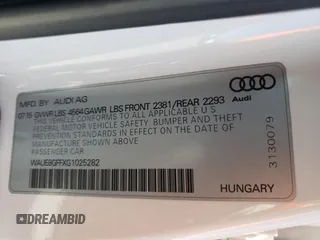 2016 Audi A3 2.0T Premium Plus with VIN WAUE8GFFXG1025282, listed as a Copart auction lot 63731573 with 109,835 mi miles. Bid and sale history available at carsss.com. Image 12.