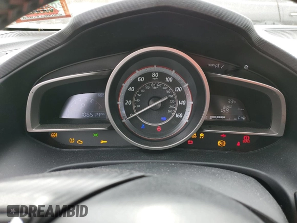 2015 Mazda 3 i Grand Touring with VIN JM1BM1W70F1234004, listed as a Copart auction lot 46034045 with 106,514 mi miles and Salvage Title. Bid and sale history available at DreamBid. Image 9.
