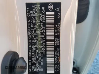2011 Toyota Prius I with VIN JTDKN3DUXB5270481, listed as a Copart auction lot 49642975 with 213,144 mi miles and Salvage Title. Bid and sale history available at carsss.com. Image 12.