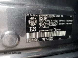 2021 Toyota RAV4 Hybrid XLE with VIN 2T3RWRFV4MW125582, listed as a Copart auction lot 83152144 with 66,762 mi miles and Salvage title. Bid and sale history available at DreamBid. Image 12.