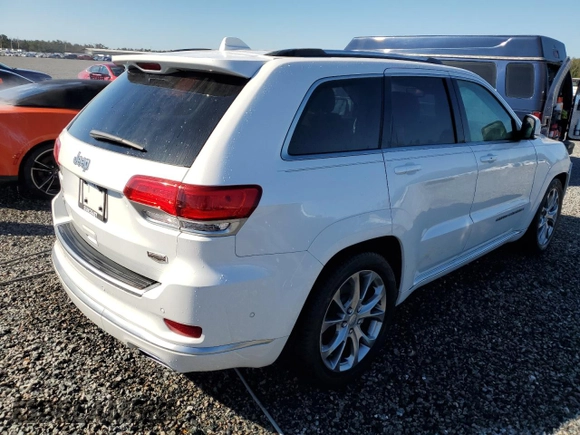 2021 Jeep Grand Cherokee Summit with VIN 1C4RJFJT9MC727660, listed as a Copart auction lot 74756814 with 0 mi miles and Salvage Title. Bid and sale history available at carsss.com. Image 3.