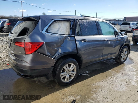 2016 Honda Pilot LX with VIN 5FNYF6H1XGB112706, listed as a Copart auction lot 47804085 with 0 mi miles and Salvage Title. Bid and sale history available at carsss.com. Image 3.