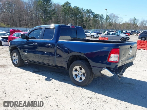 2021 Ram 1500 Big Horn with VIN 1C6RRFBG3MN699537, listed as a IAAI auction lot 41833874 with 45,149 mi miles. Bid and sale history available at carsss.com. Image 3.