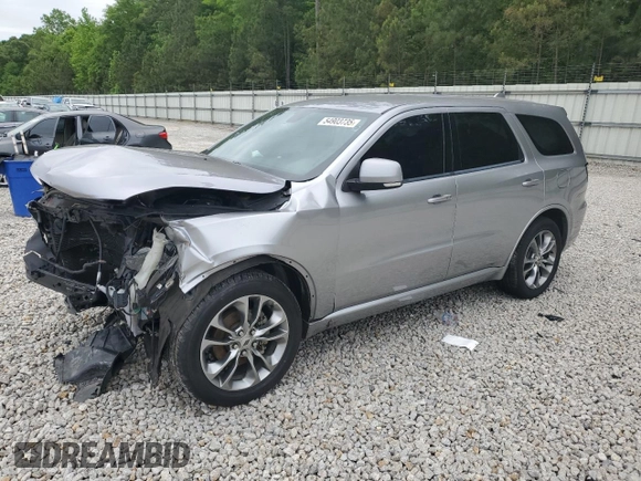 2020 Dodge Durango GT Plus with VIN 1C4RDHDG4LC260129, listed as a Copart auction lot 54903735 with 141,729 mi miles and Salvage title. Bid and sale history available at DreamBid. Image 1.