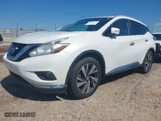 2015 Nissan Murano SL with VIN 5N1AZ2MG9FN272034, listed as a IAAI auction lot 41850723 with 128,796 mi miles. Bid and sale history available at carsss.com. Image 2.