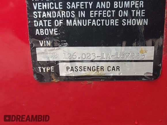 1985 Mercedes-Benz 300 with VIN WDB1260231A167225, listed as a IAAI auction lot 41955501 with 116,143 mi miles and . Bid and sale history available at DreamBid. Image 9.