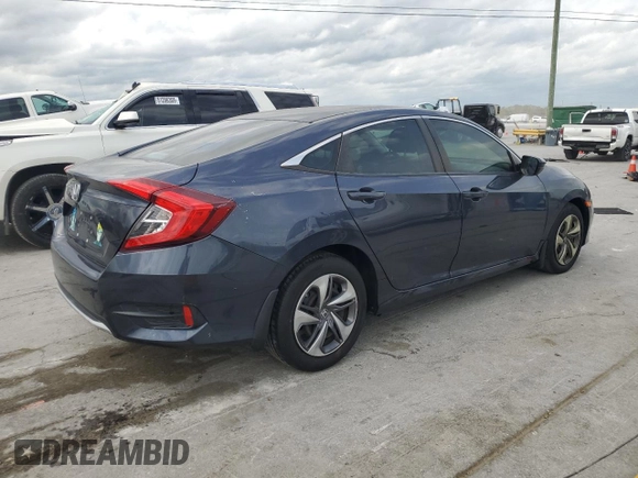 2021 Honda Civic Sedan LX with VIN 2HGFC2F62MH554717, listed as a Copart auction lot 51689805 with 72,739 mi miles and Non Repairable. Bid and sale history available at carsss.com. Image 3.